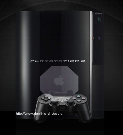 Playstation 3, il mistero del logo Apple - immagine modificata