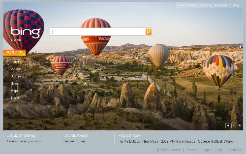 Il motore di ricerca di microsoft bing è online