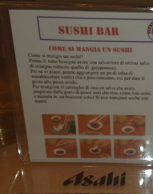 Come si mangia un sushi?