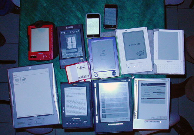 Alcuni ebook reader dell'EBC genova